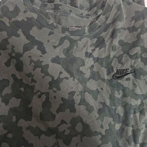 Nike Olive & Black Camo Crewneck Tee